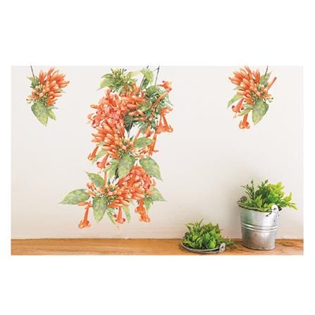 สติ๊กเกอร์ลอกน้ำ DIY HOME LIVING STYLE ORANGE FLOWER 34X47 ซม._2