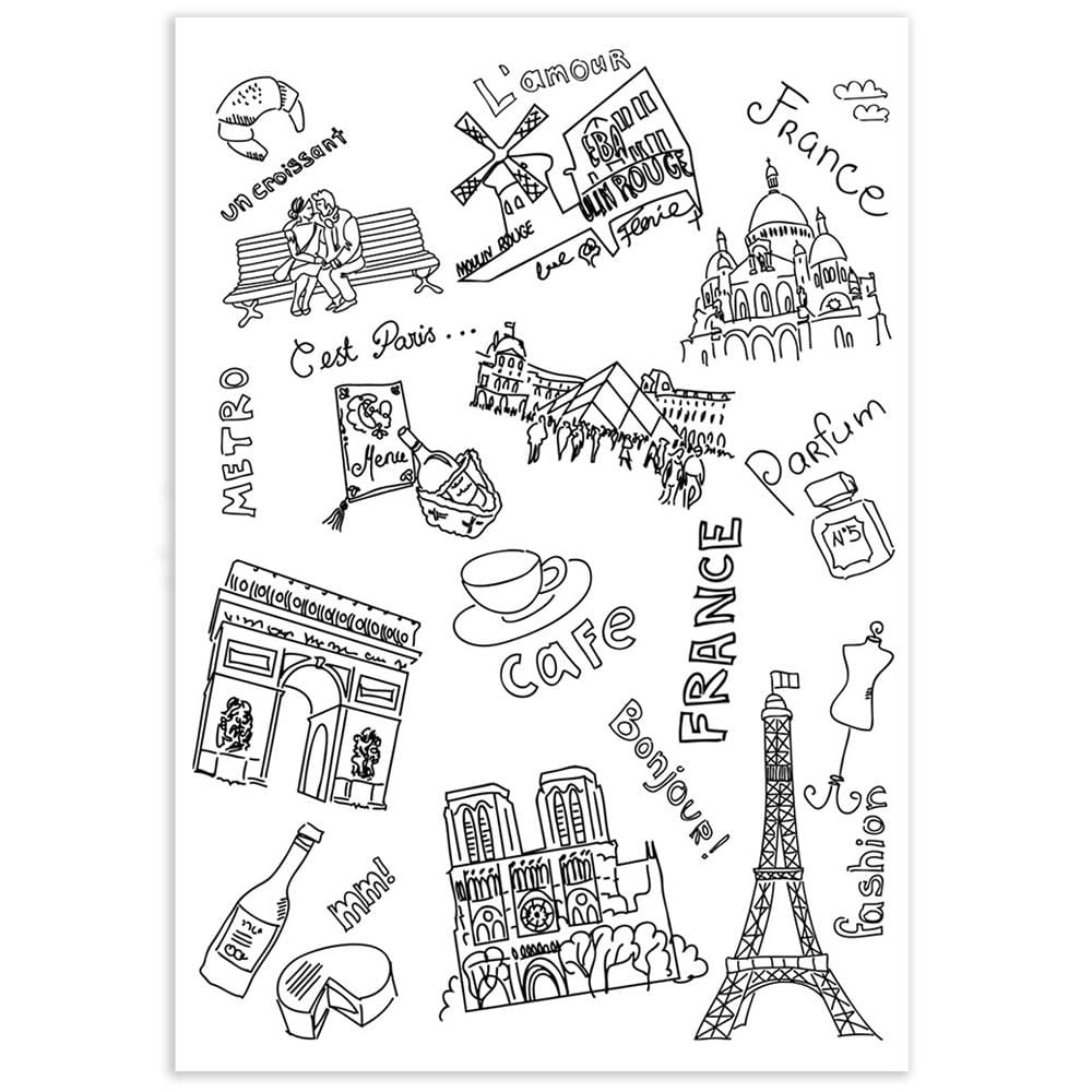 สติ๊กเกอร์ลอกน้ำ DIY HOME LIVING STYLE PARIS 34X47 ซม.