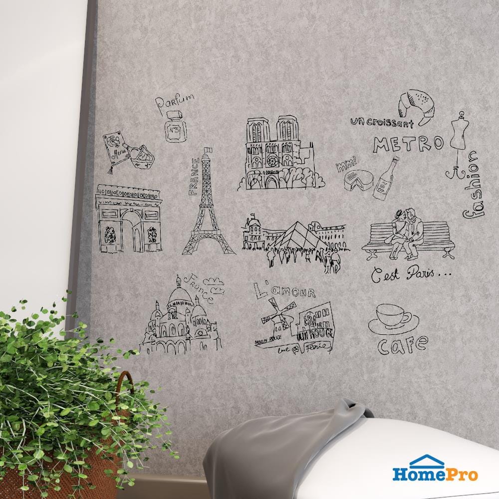 สติ๊กเกอร์ลอกน้ำ DIY HOME LIVING STYLE PARIS 34X47 ซม.