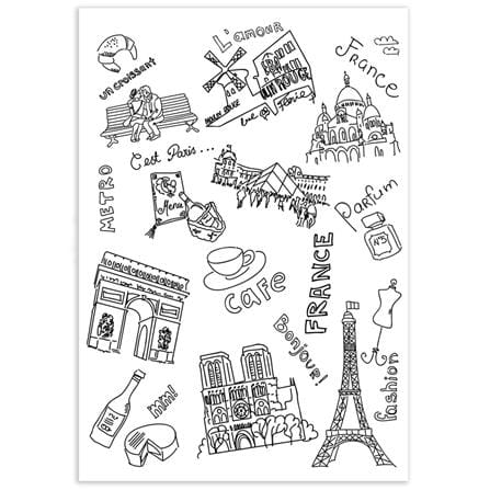 สติ๊กเกอร์ลอกน้ำ DIY HOME LIVING STYLE PARIS 34X47 ซม._0