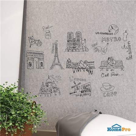 สติ๊กเกอร์ลอกน้ำ DIY HOME LIVING STYLE PARIS 34X47 ซม._2
