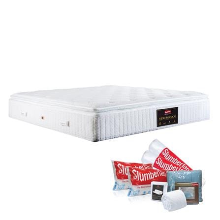 ที่นอนพ็อกเก็ตสปริง 6 ฟุต SLUMBERLAND รุ่น NEW ROCOCO พร้อมชุดเครื่องนอน 11 ชิ้น_0