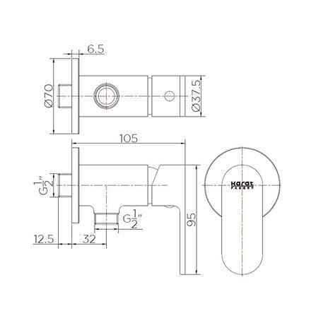 วาล์วฝักบัว KARAT FAUCET KF-58-870-50_1