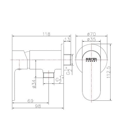 วาล์วฝักบัว 1 ทาง KARAT FAUCET KF-58-870-55_1