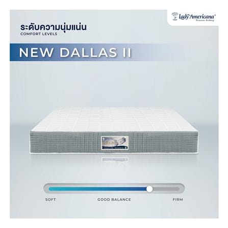 ที่นอนสปริง 6 ฟุต LADY AMERICANA รุ่น DALLAS พร้อมหมอนหนุน 2 ชิ้น_5