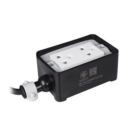 บล็อกยาง 2x4 พร้อมสาย VCT3x1.5 2ช่อง ELECKTA 5 เมตร สีดำ_3