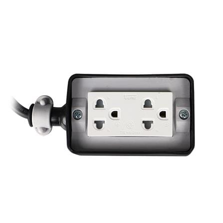 บล็อกยาง 2x4 พร้อมสาย VCT3x1.5 2ช่อง ELECKTA 5 เมตร สีดำ_1