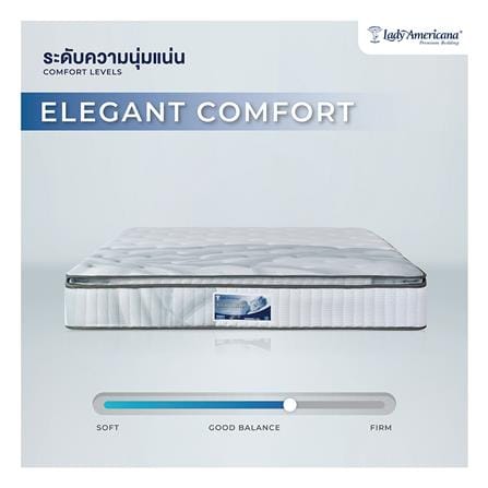 ที่นอนพ็อกเก็ตสปริง 6 ฟุต LADY AMERICANA รุ่น ELEGENT พร้อมชุดเครื่องนอน 11 ชิ้น_6