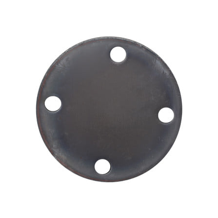 แผ่นเหล็กเพลทกลม (เจาะรู 3/8 นิ้ว) MEGA STEEL 4x1/4 นิ้ว