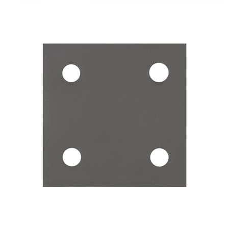 แผ่นเหล็กเพลทเหลี่ยม (เจาะรู 1/4 นิ้ว) BIH 3X3X1/4 นิ้ว_0