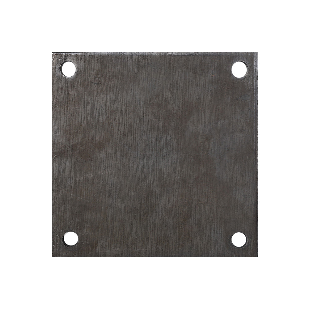 แผ่นเหล็กเพลทเหลี่ยม (เจาะรู 1/2 นิ้ว) MEGA STEEL 8x8x3/8 นิ้ว