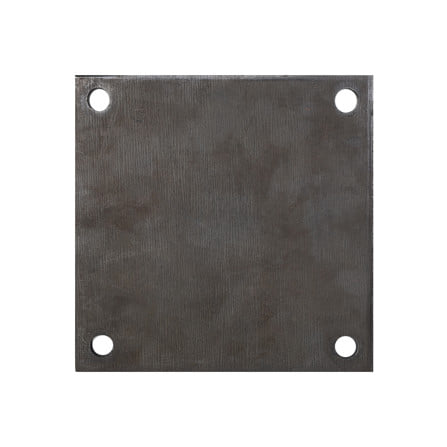 แผ่นเหล็กเพลทเหลี่ยม (เจาะรู 1/2 นิ้ว) MEGA STEEL 8x8x3/8 นิ้ว_0