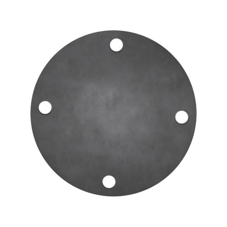 แผ่นเหล็กเพลทกลม (เจาะรู 3/8 นิ้ว) MEGA STEEL 6x1/4 นิ้ว_0