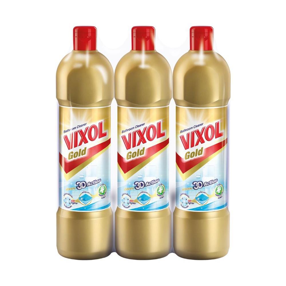 น้ำยาทำความสะอาดห้องน้ำ VIXOL 900 มล. ทอง แพ็ก 3 ชิ้น