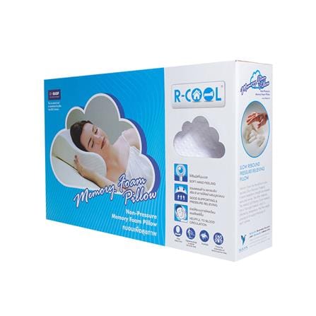 หมอนสุขภาพ เมมโมรี่โฟม R-COOL TRADITIONAL 64x40x13 ซม. สีขาว_1