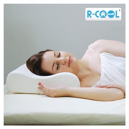 หมอนสุขภาพ เมมโมรี่โฟม R-COOL TRADITIONAL 64x40x13 ซม. สีขาว_3
