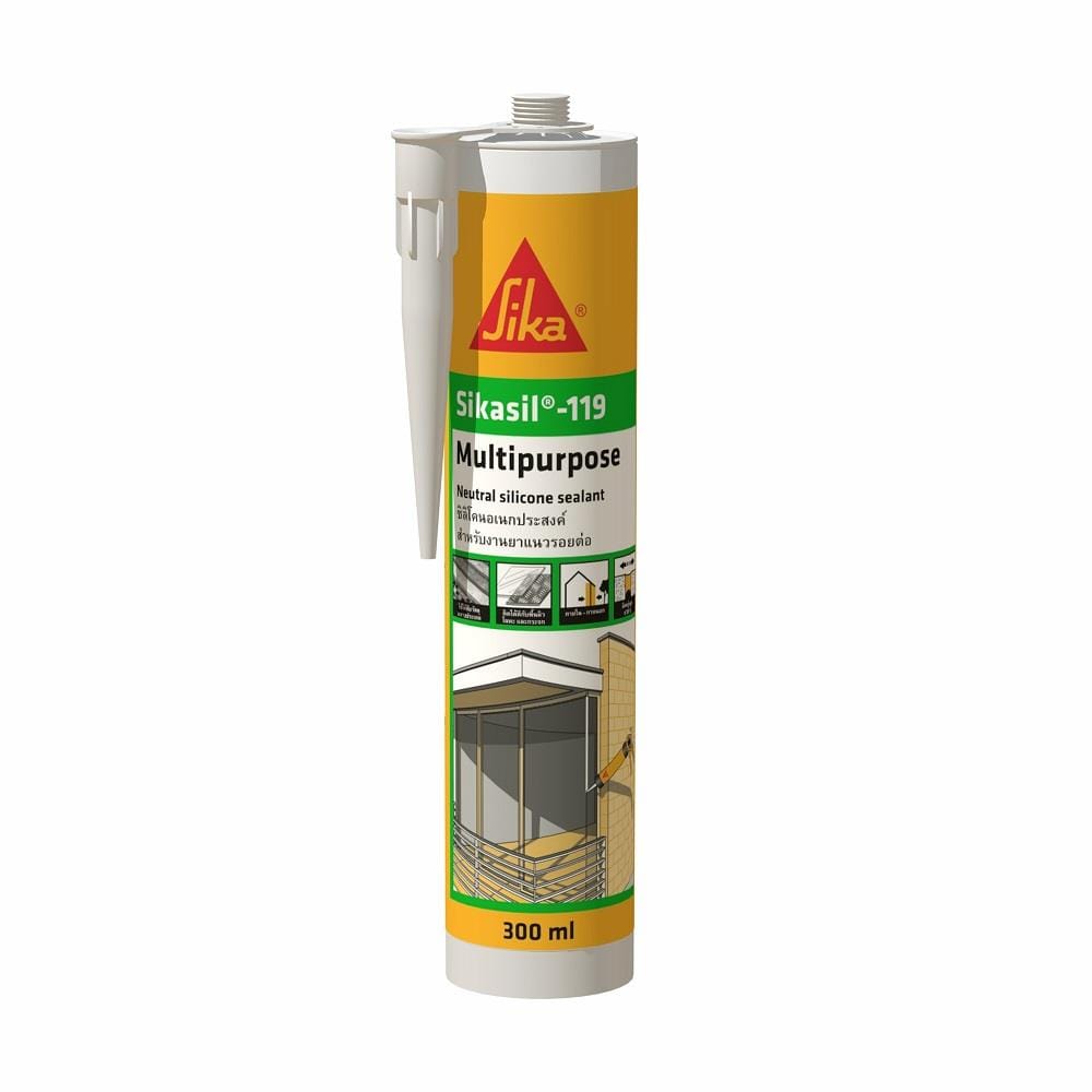 ซิลิโคนยาแนวอเนกประสงค์ SIKA SIKASIL-119 300 มล. สีขาว