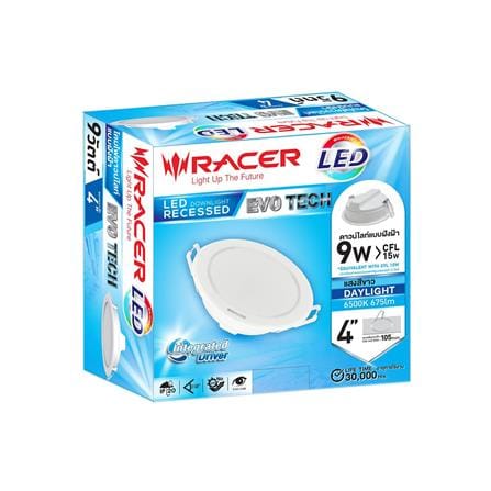 ดาวน์ไลท์ LED RACER EVO TECH 4 นิ้ว 9 วัตต์ DAYLIGHT สีขาว_3