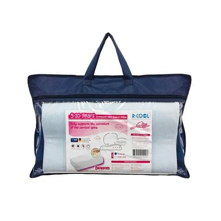 หมอนสุขภาพ เมมโมรี่โฟม R-COOL MEMORY FOAM BLOSSOM 25x45x8 ซม. สีฟ้า_1