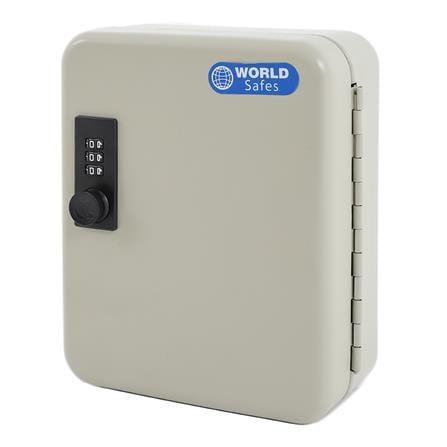 กล่องเก็บกุญแจนิรภัย WORLDSAFES KC-20 สีครีม_1