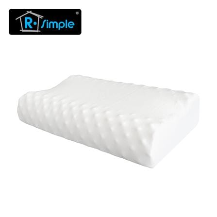 หมอนสุขภาพ ยางพารา R-SIMPLE WAVE 14.5x23.5 นิ้ว สีขาว_0