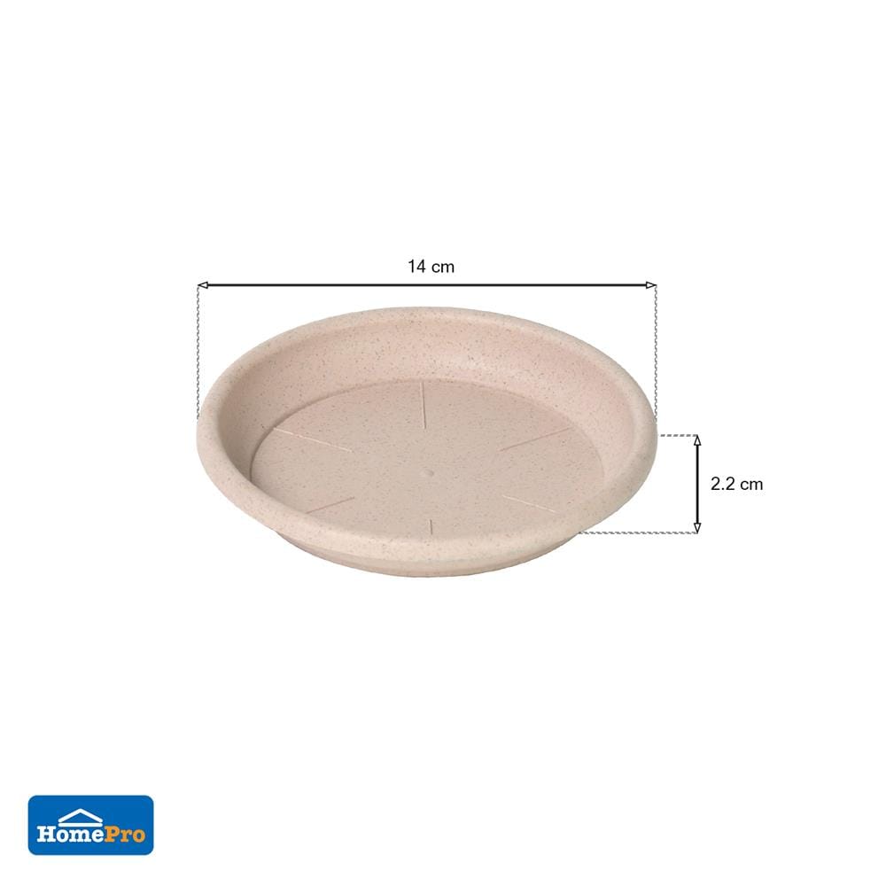จานรองกระถางชีวภาพย่อยสลาย SPRING PLA 14 ซม.