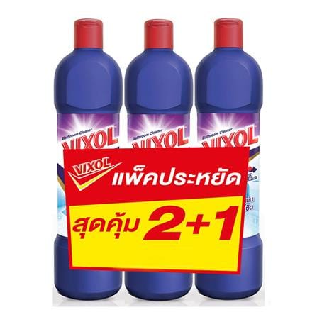 น้ำยาทำความสะอาดห้องน้ำ VIXOL 900ml แพ็ค3 ม่วง_0