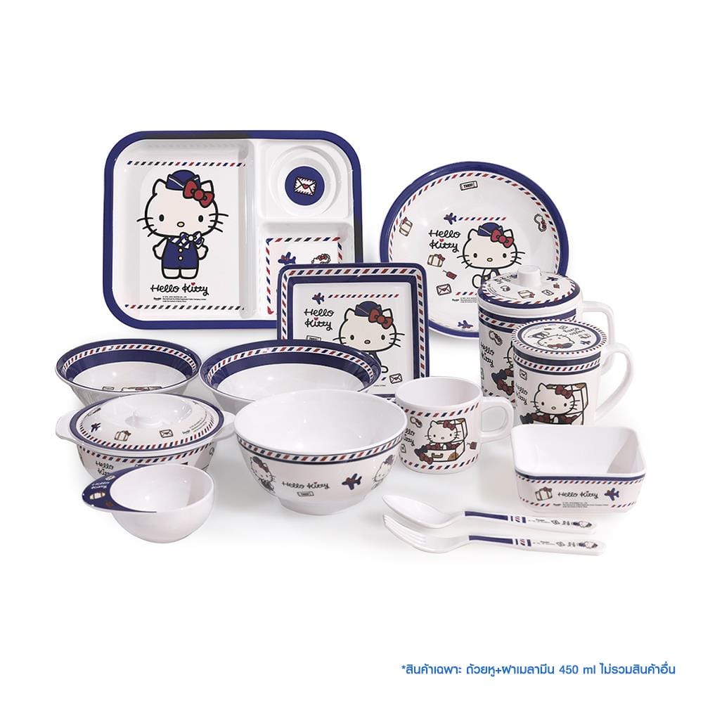 ถ้วยหู+ฝาเมลามีน 450ml SUPERWARE KITTY TRAVEL