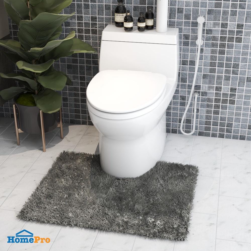 พรมห้องน้ำ HOME LIVING STYLE MOSS สีเทาอ่อน