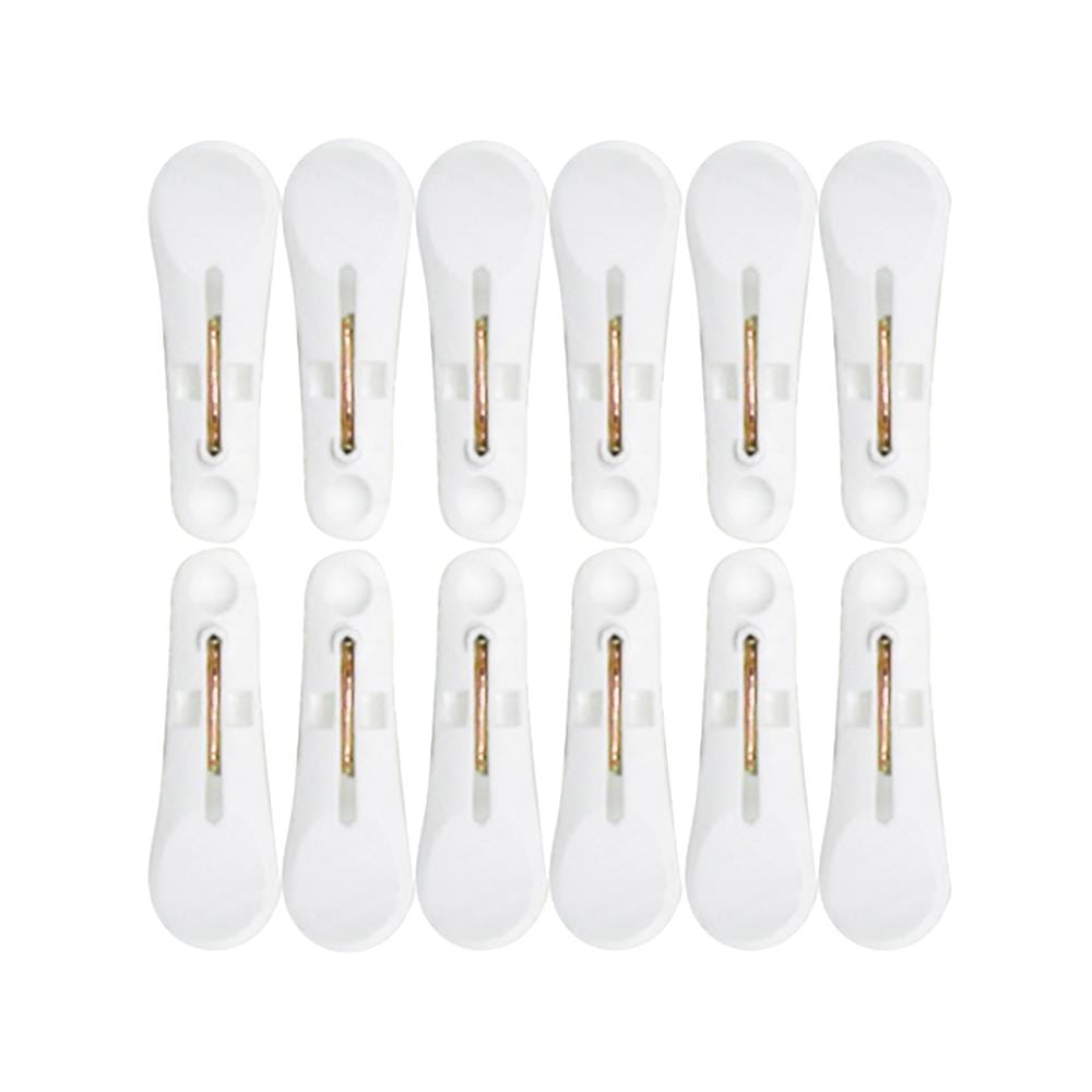 กิ๊บหนีบผ้า POP PLIM แพ็ค 12 ชิ้น สีขาว