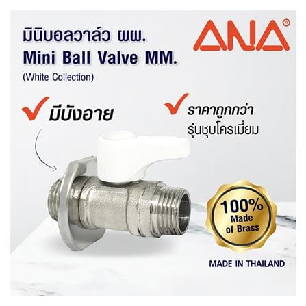 มินิบอลวาล์ว MM ANA 1/2 นิ้ว สีขาว_5