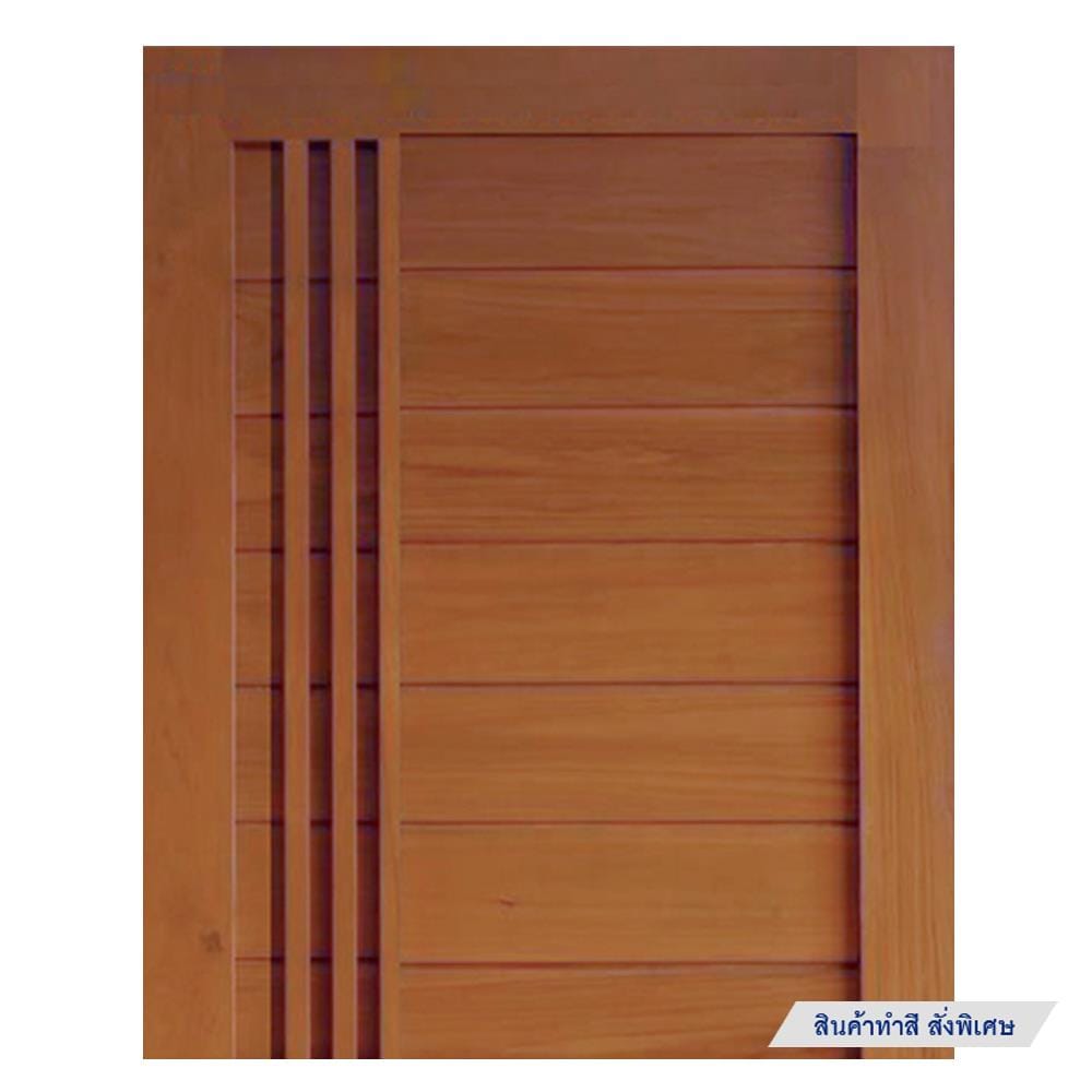 ประตูไม้แดงมาเลย์ N999 BALI 80X200 ซม. สีธรรมชาติ ไม่เจาะลูกบิด