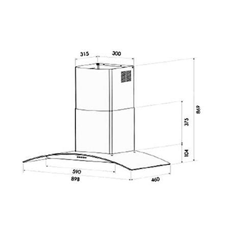 เครื่องดูดควันกระโจม MEX KV738X90-1 90 ซม._1