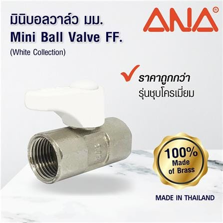 มินิบอลวาล์ว FF ANA 1/2 นิ้ว สีขาว_5