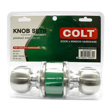 ลูกบิดประตูห้องน้ำ หัวกลม COLT 8322-302-SS สีสเตนเลส_0