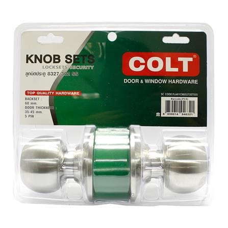 ลูกบิดประตู หัวกลม COLT 8327-302 SS สีสเตนเลส_0