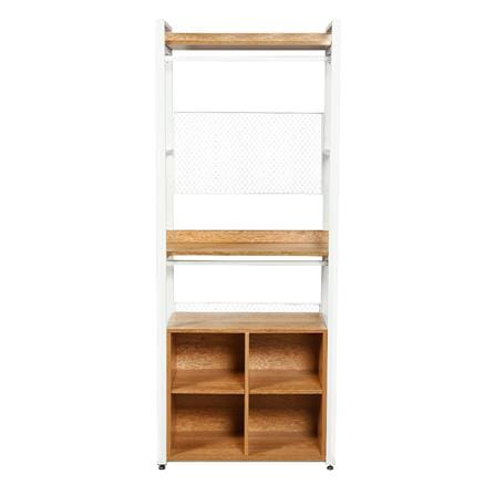 ตู้เสื้อผ้า FURDINI PLANK W10-800-24D สีน้ำตาล/ขาว_1