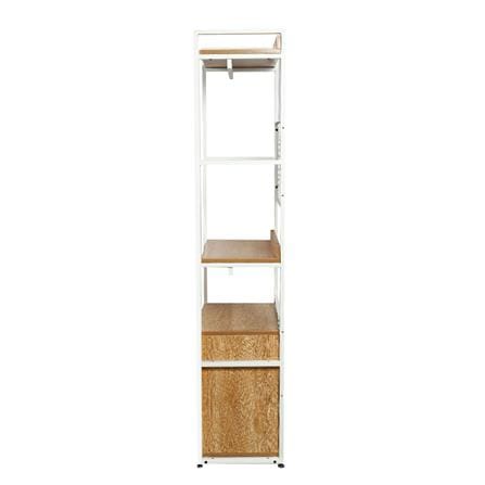 ตู้เสื้อผ้า FURDINI PLANK W10-800-24D สีน้ำตาล/ขาว_2