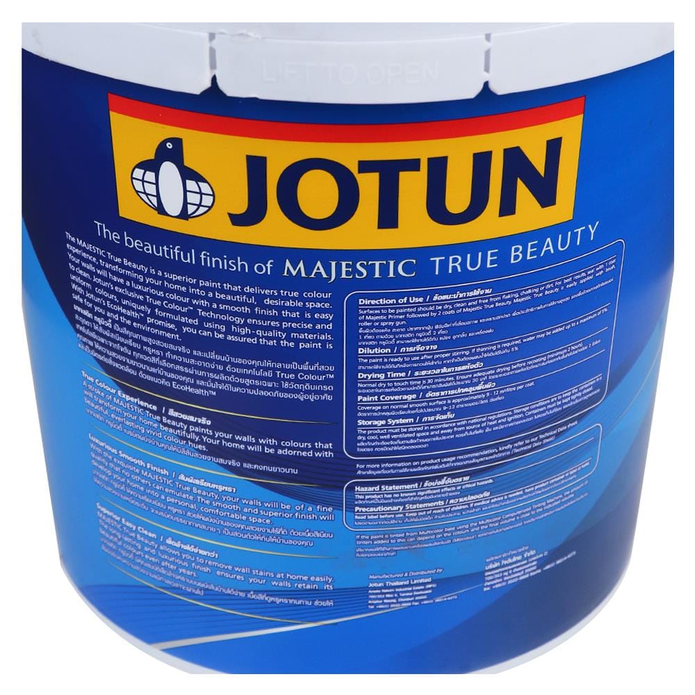 สีน้ำทาภายใน JOTUN MAJESTIC TRUE BEAUTY BASE A กึ่งเงา 2.5 แกลลอน