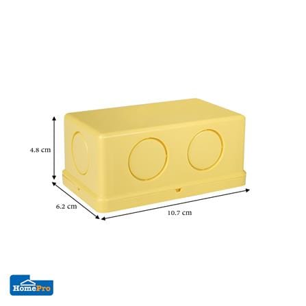 กล่องพักสาย ELECKTA 2X4 นิ้ว สีเหลือง_2