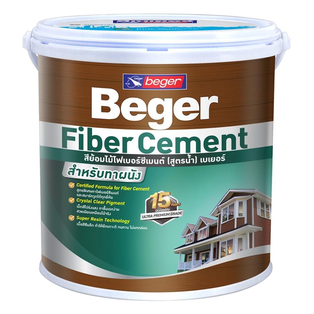 สีทาไม้ฝาไฟเบอร์ซีเมนต์ BEGER TEAK ด้าน 1 แกลลอน