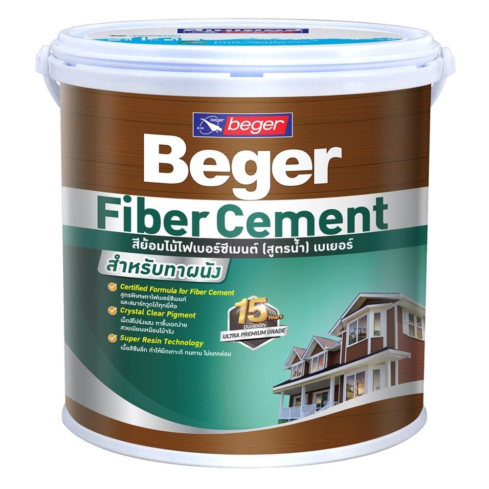สีทาไม้ฝาไฟเบอร์ซีเมนต์ BEGER OAK ด้าน 1 แกลลอน