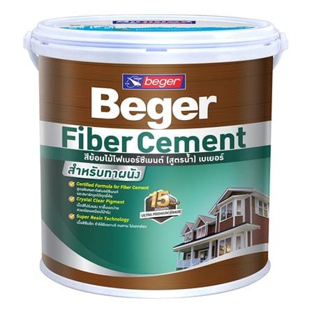 สีทาไม้ฝาไฟเบอร์ซีเมนต์ ชนิดเงา BEGER REDWOOD 1 แกลลอน_0