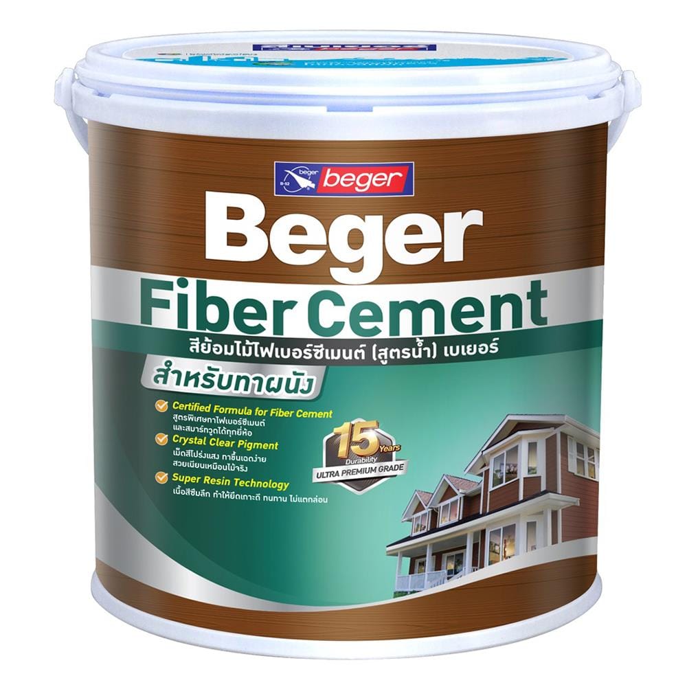 สีทาไม้ฝาไฟเบอร์ซีเมนต์ BEGER GOLDEN TEAK ด้าน 1 แกลลอน