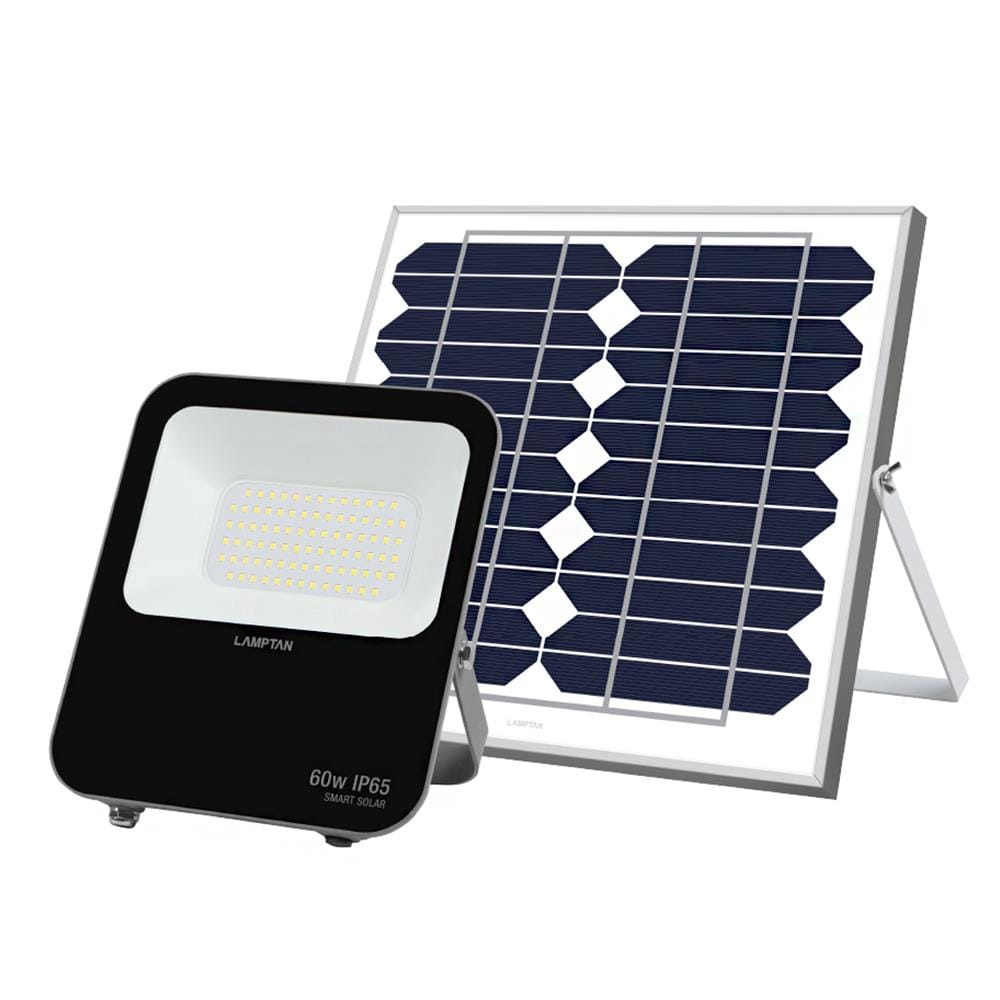 สปอตไลท์ SOLAR LAMPTAN FLOODLIGHT SMART SENSOR 60 วัตต์ DAYLIGHT สีดำ