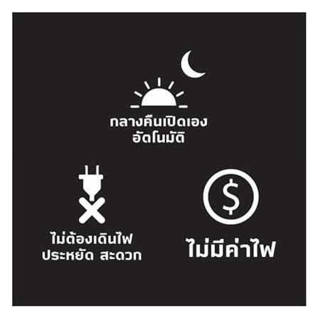 ไฟจัดสวน SOLAR LED LAMPTAN FESTIVE 3 วัตต์ WARMWHITE สีดำ_7