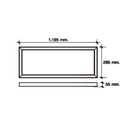 โคมติดลอย LED HI-TEK HFILE3140S 40 วัตต์ 30X120 ซม. DAYLIGHT_4