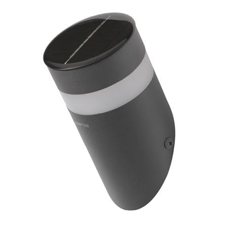 ไฟผนังภายนอก SOLAR LAMPTAN SLOPE 0.8 วัตต์ WARMWHITE สีดำ_0