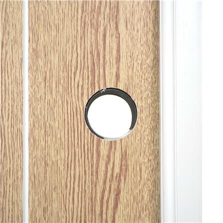 ชุดประตูห้องน้ำ PVC AZLE P4 บานทึบพร้อมวงกบ 70X200 ซม. สีบีช เจาะ_3
