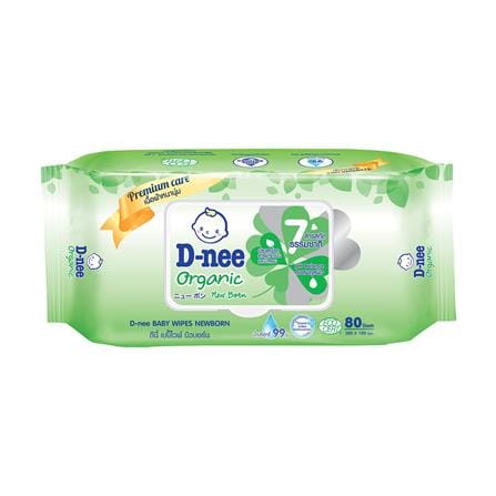 ผ้าเช็ดทำความสะอาด D-NEE ORGANIC 80 แผ่น_0